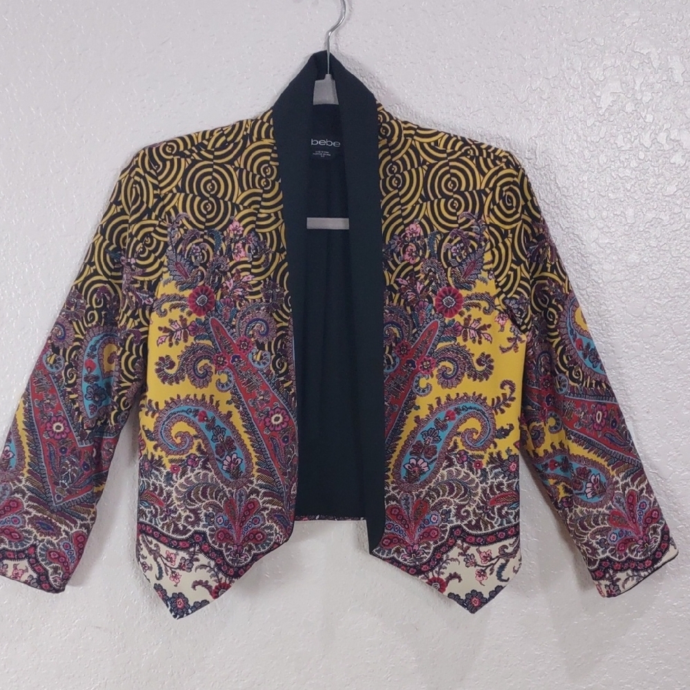 Bebe Women's Vibrant Paisley Blazer, Size S/P - Picture 15 of 16
